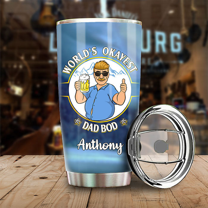 Dad Bod Six Pack, Drinking Team - Gift For Dad - Personalized Tumbler