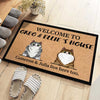 Welcome To Cats' House - Funny Personalized Cat Decorative Mat, Doormat