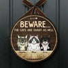 The Cats Are Shady As Hell - Funny Personalized Cat Door Sign