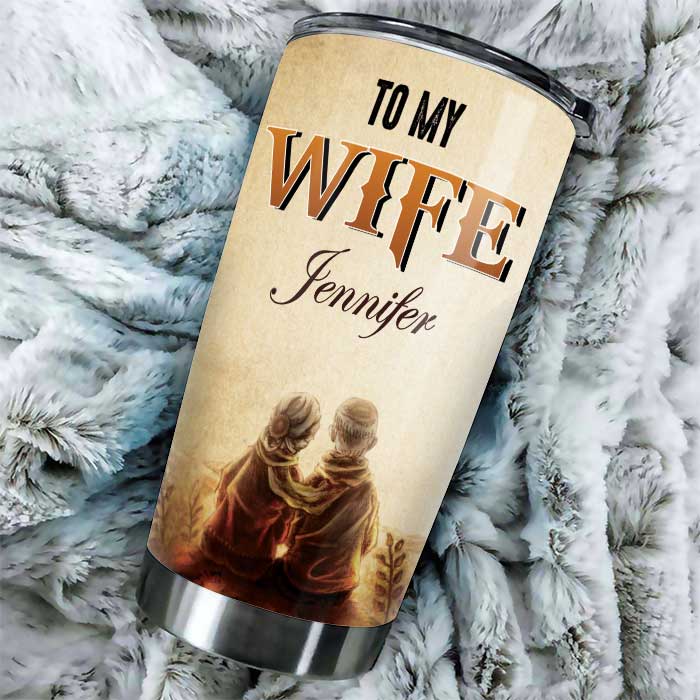 To My Wife, You Are My Queen Forever - Couple Personalized Custom Tumbler - Gift For Couple, Husband Wife, Anniversary, Engagement, Wedding, Marriage Gift