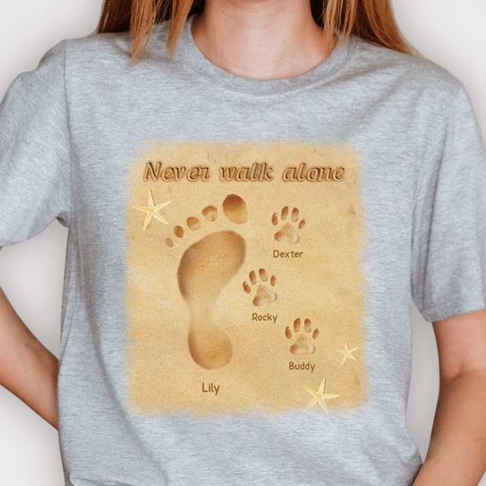You Never Walk Alone - Personalized Unisex T-Shirt