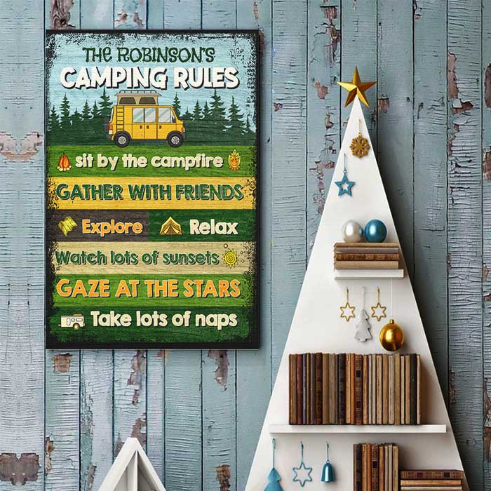 Sit By The Campfire Explore & Relax Watch Lots Of Sunsets - Personalized Vertical Poster