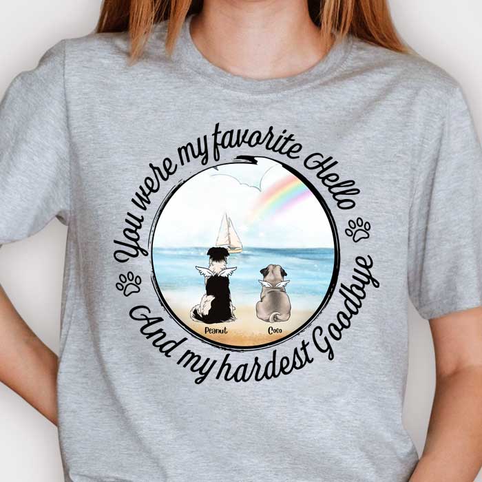 You Were My Favorite Hello - And My Hardest Goodbye - Personalized Unisex T-Shirt