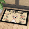 Pets' Rules When Visiting Our House - Cats And Dogs Personalized Decorative Mat, Doormat
