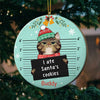 I Knocked Down The Christmas Tree - Personalized Custom Round Shaped Wood Christmas Ornament