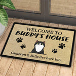 Welcome To Cats' House - Funny Personalized Cat Decorative Mat, Doormat