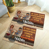 If No One Answers Check The Backyard - Personalized Decorative Mat - Gift For Couples, Husband Wife