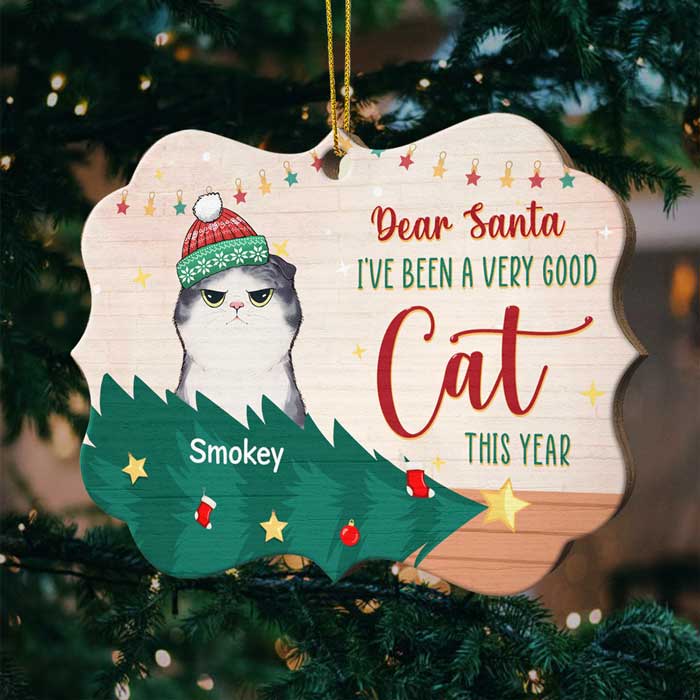 I've Been A Very Good Cat/Dog This Year - Personalized Custom Benelux Shaped Wood Christmas Ornament - Gift For Pet Lovers, Christmas Gift