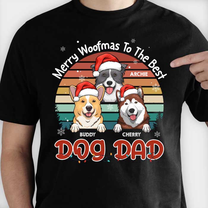 Merry Woofmas To The Best Mom & Dad - Personalized Unisex Sweatshirt, T-shirt, Hoodie