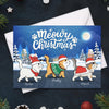Meowy Christmas - Personalized Custom Christmas Postcard, Christmas Card, Greeting Cards