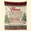 Just Hold It Really Tight - Family Personalized Custom Blanket - Christmas Gift For Grandma