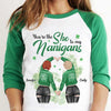 You're The She To My Nanigans - Gift For Besties, Personalized St. Patrick's Day Unisex Raglan Shirt