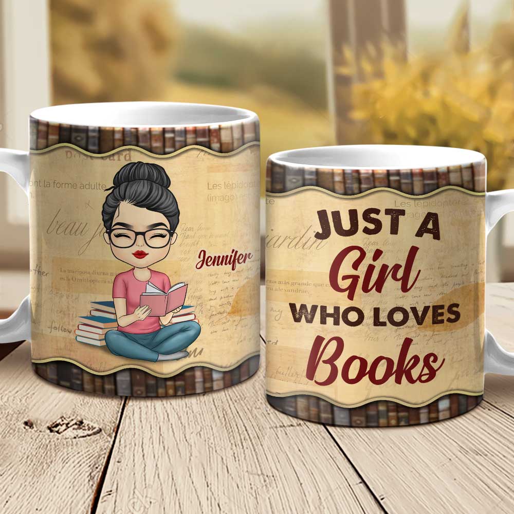 I Like Books And Coffee And Maybe 3 People - Personalized Mug.