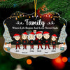 Family Where Life Begins And Love Never Ends - Personalized Custom Benelux Shaped Acrylic Christmas Ornament - Gift For Family, Christmas Gift