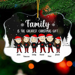 Family Is The Best - Personalized Custom Benelux Shaped Acrylic Christmas Ornament - Gift For Family, Christmas Gift