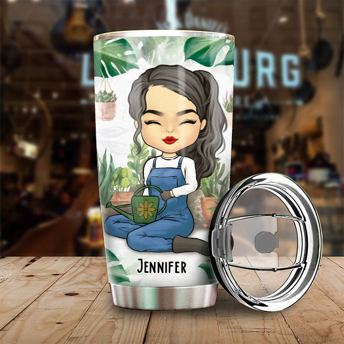 Crazy Plant Lady Who Buys Plants She Doesn't Need - Personalized Tumbler.