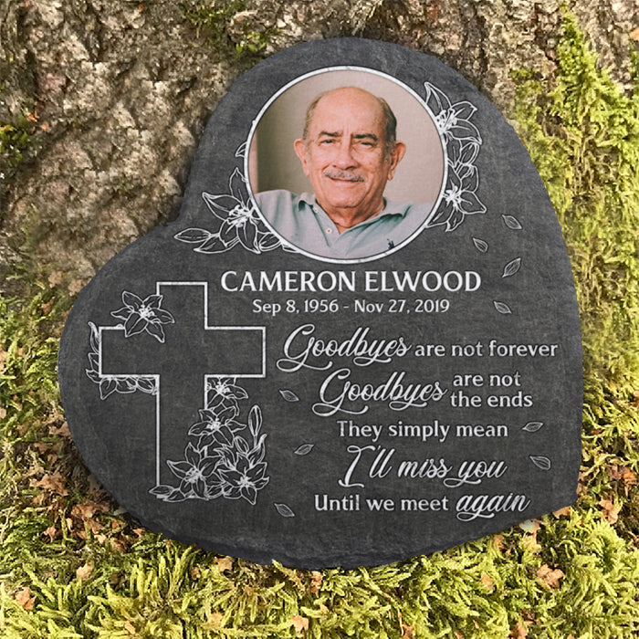 Until We Meet Again - Personalized Memorial Stone, Human Grave Marker - Upload Image, Memorial Gift, Sympathy Gift