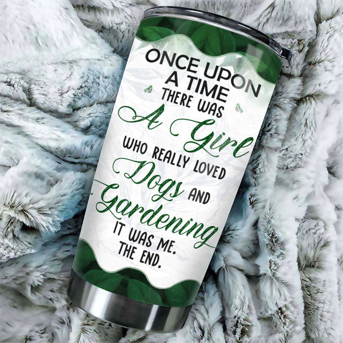 A Girl Who Really Loved Dogs - Personalized Tumbler - Gift For Gardening Lovers