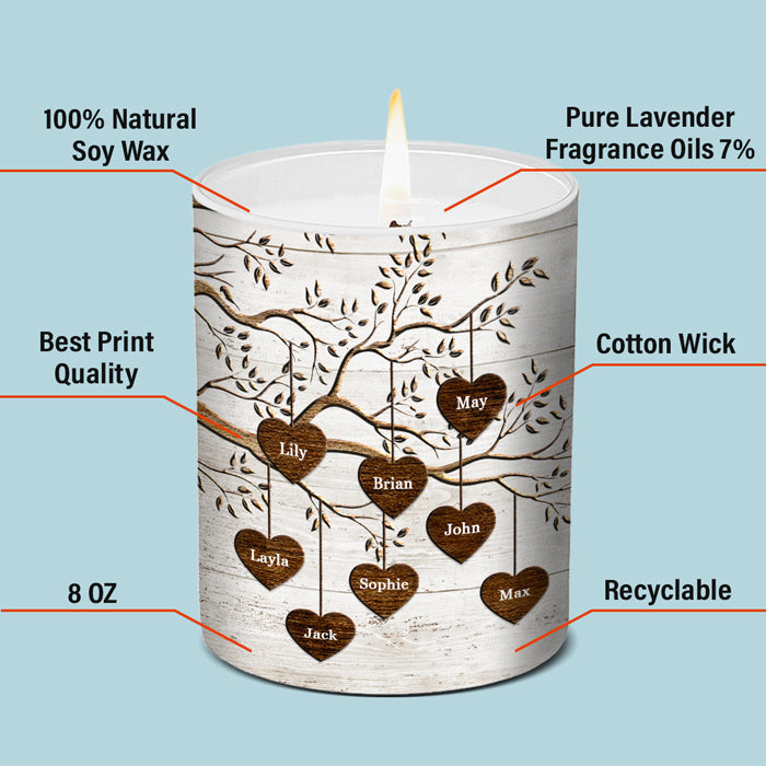 Grandkids Make Life More Grand - Family Personalized Custom Smokeless Scented Candle - Gift For Grandma, Grandpa