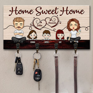 Our Life Our Sweet Home - Personalized Key Hanger, Key Holder - Gift For Couples, Husband Wife