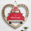 God Blessed The Broken Road That Led Me Straight To You - Gift For Couples, Husband Wife, Personalized Shaped Wood Sign