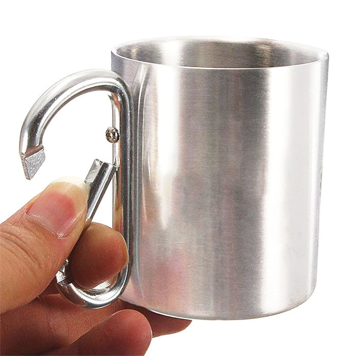Happy Campers Outdoor Adventure - Personalized Carabiner Camping Mug - Gift For Camping Lovers