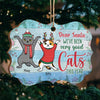 This Year, We've Been Very Good Cats - Personalized Custom Benelux Shaped Wood Christmas Ornament - Gift For Pet Lovers, Christmas Gift
