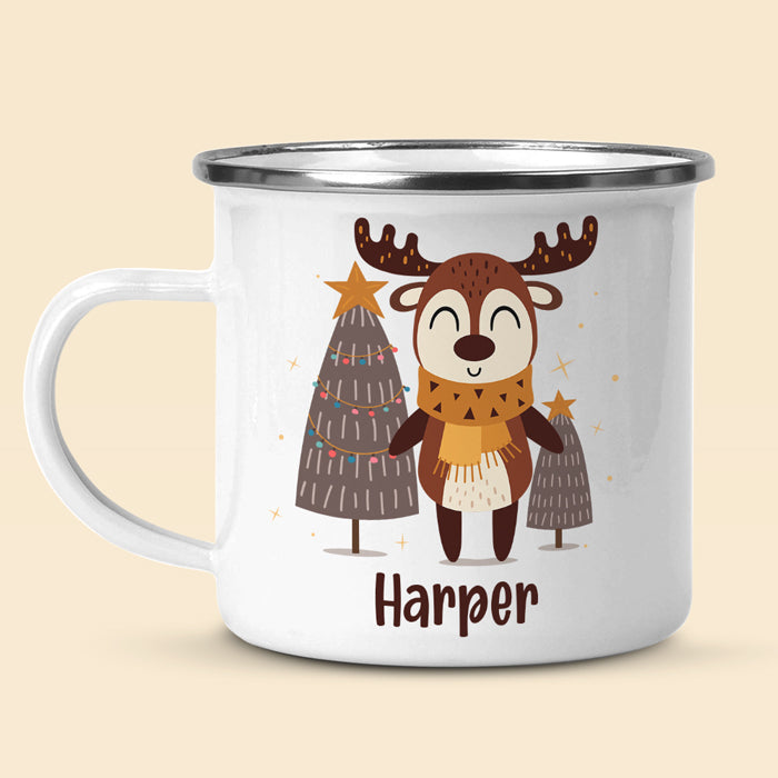 Holly Jolly Christmas - Kid Personalized Hot Chocolate Mug, Cup - Christmas Gift For Birthday Party Favors, Birthday Gift