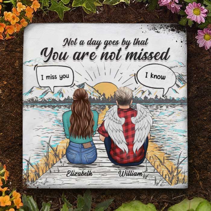 I Miss You So Much - Personalized Memorial Stone, Human Grave Marker - Memorial Gift, Sympathy Gift
