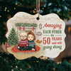 Annoying Each Other But Still Going Strong - Personalized Custom Benelux Shaped Wood Christmas Ornament - Gift For Couple, Husband Wife, Anniversary, Engagement, Wedding, Marriage Gift, Christmas Gift