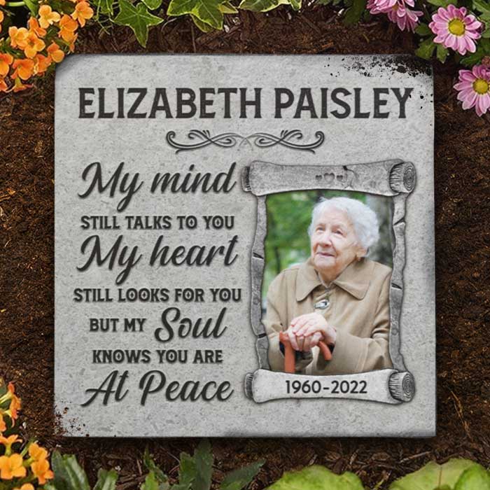 My Heart Still Looks For You - Personalized Memorial Stone, Human Grave Marker - Upload Image, Memorial Gift, Sympathy Gift