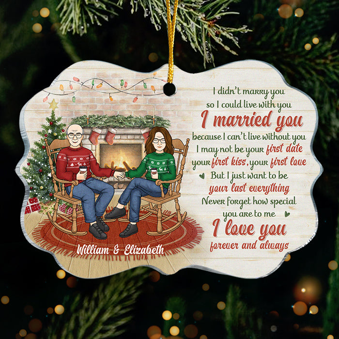 Never Forget How Special You Are To Me - Personalized Custom Benelux Shaped Acrylic Christmas Ornament - Gift For Couple, Husband Wife, Anniversary, Engagement, Wedding, Marriage Gift, Christmas Gift