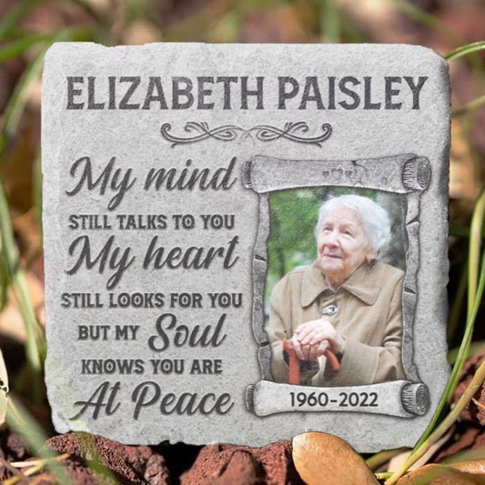 My Heart Still Looks For You - Personalized Memorial Stone, Human Grave Marker - Upload Image, Memorial Gift, Sympathy Gift