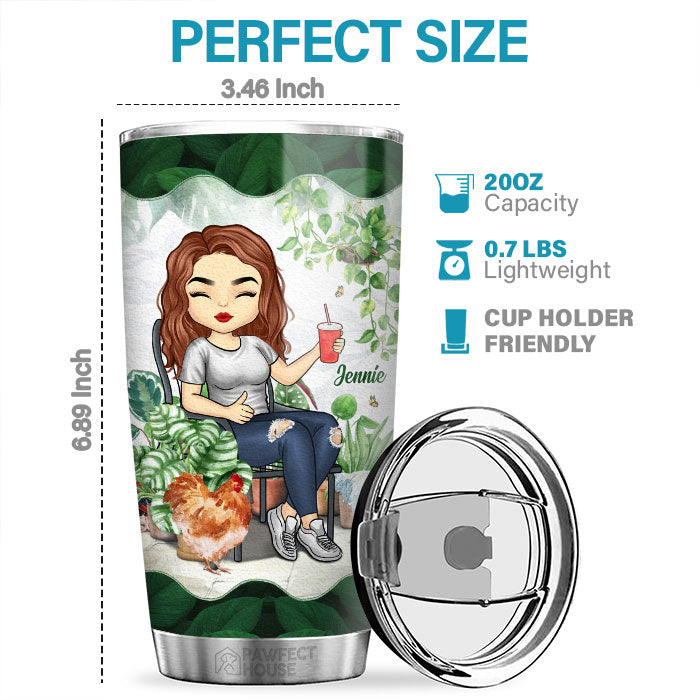 Hang Out With My Chickens - Personalized Tumbler - Gift For Gardening Lovers