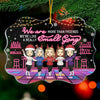 We Go Together Like Drunk And Disorderly - Bestie Personalized Custom Ornament - Acrylic Benelux Shaped -  Christmas Gift For Best Friends, BFF, Sisters