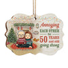 Annoying Each Other But Still Going Strong - Personalized Custom Benelux Shaped Wood Christmas Ornament - Gift For Couple, Husband Wife, Anniversary, Engagement, Wedding, Marriage Gift, Christmas Gift