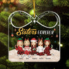 Besties Forever Always Together - Bestie Personalized Custom Ornament - Acrylic Gift Box Shaped - Christmas Gift For Best Friends, BFF, Sisters