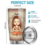 I’m Mostly Peace Love & Light - Personalized Tumbler - Gift For Yoga Lovers