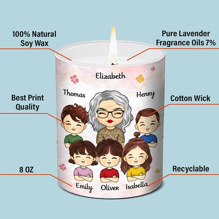 Blessed To Be Called Nana - Family Personalized Custom Smokeless Scented Candle - Mother's Day, Birthday Gift For Grandma