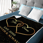 Our Love Story - Couple Personalized Custom Blanket - Valentine Gift For Husband Wife, Anniversary