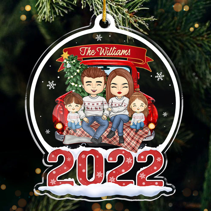 Together, We're A Family - Family Personalized Custom Ornament - Acrylic Snow Globe Shaped - Christmas Gift For Family Members