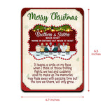 The Love We Share Will Only Grow - Personalized Custom Christmas Wooden Card With Pop Out Ornament - Gift For Siblings, Christmas Gift