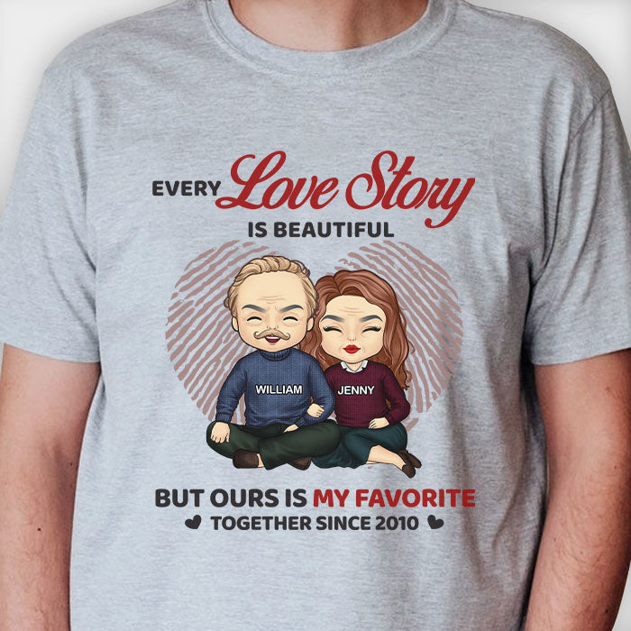 Ours Is My Favorite - Personalized Unisex T-shirt - Gift For Couples, Husband Wife