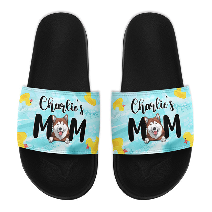 I'm A Dog Mom - Personalized Slide Sandals, Slippers - Gift For Pet Lovers