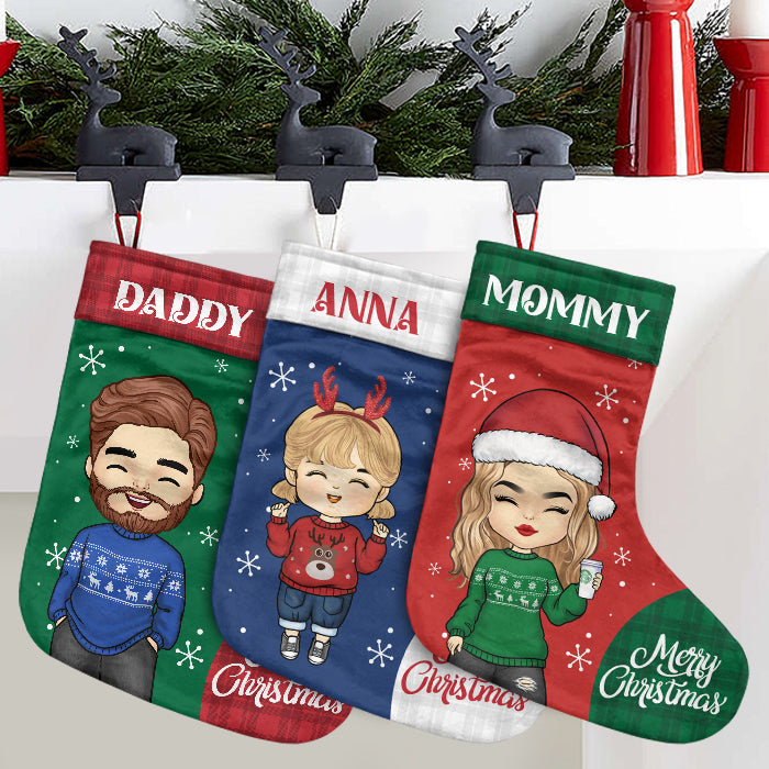 Christmas Eve Is Family Night - Personalized Custom Christmas Stocking - Gift For Family, Christmas Gift
