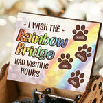 A Piece Of My Heart Is At The Rainbow Bridge - Personalized Music Box - Gift For Pet Lovers