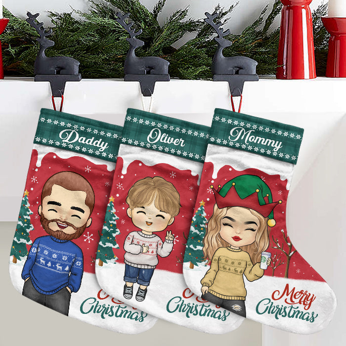 Christmas Joy Is To Be Shared With Family - Personalized Custom Christmas Stocking - Gift For Family, Christmas Gift