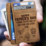 Happy Father's Day Dog Dad - Personalized Card Wallet - Gift For Dad, Gift For Father's Day