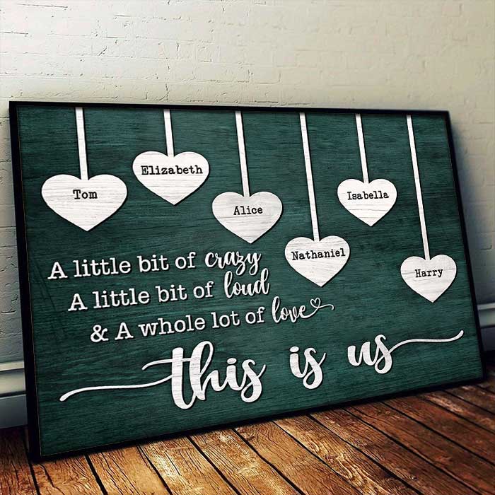 A Whole Lot Of Love - Personalized Horizontal Poster - Gift For Couples, Husband Wife