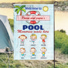 Welcome To Papa and Nana's Pool - Personalized Flag